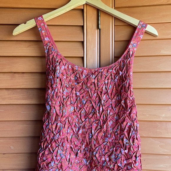 Free People Petunia Backless Mini Dress In Ditsy Floral Print-red In Poppy Combo - Picture 6 of 11